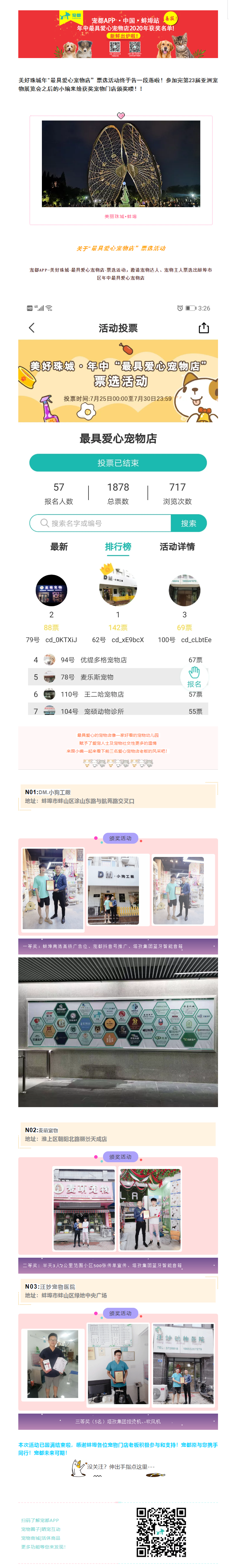 喜報(bào)！2020年寵都APP?中國?美麗珠城?蚌埠站---最具愛心寵物店獲獎(jiǎng)名單新鮮出爐啦！